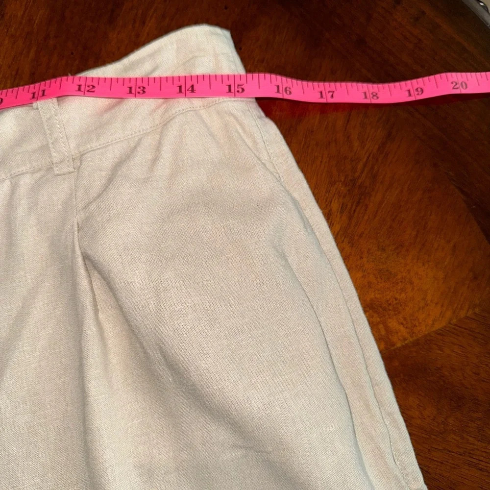 Versona Linen Blend lightweight Khaki Wide Leg Pants Modern - size 10 - Picture 8 of 13